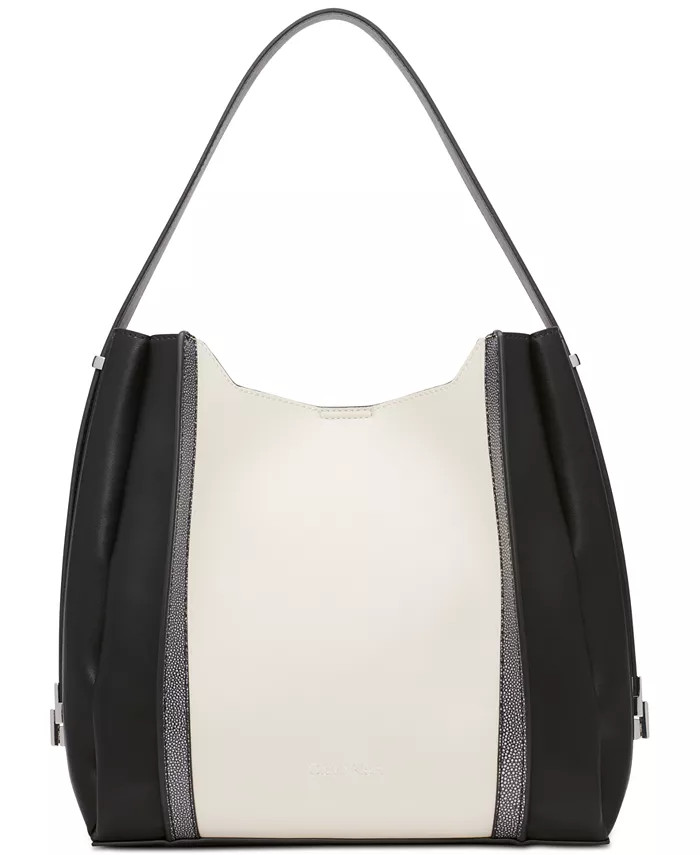 Sahara Colorblocked Convertible Bucket Bag with Turnlock | Macys (US)