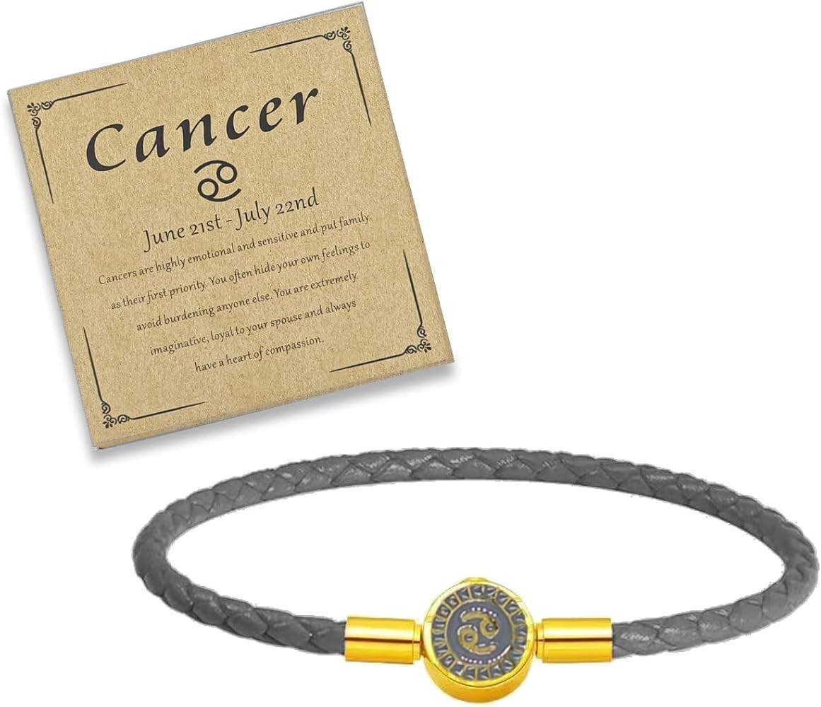 Zodiac Signs Spirit Bracelet 12 Constellation Bracelet 12 Color Leather Bracelets Zodiac Guardian... | Amazon (US)