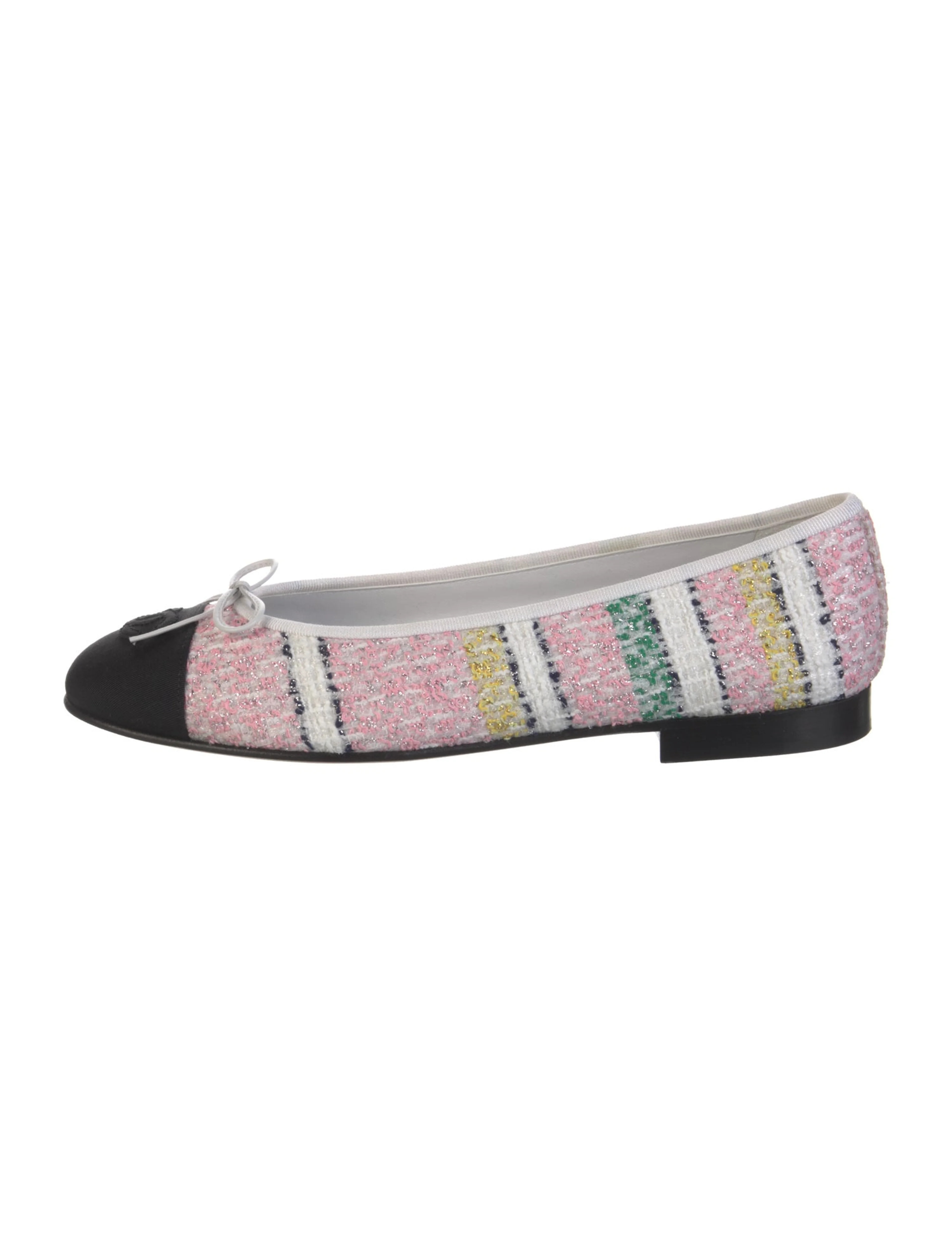 2024 Interlocking CC Logo Ballet Flats | The RealReal