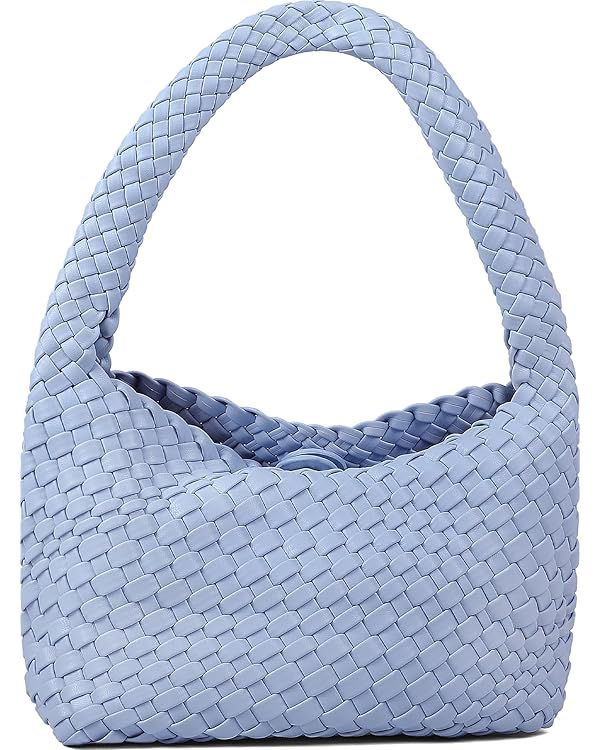 Woven Bag for Women, Small Vegan Leather Summer Beach Purse, and Travel Handbags Ladies' Retro Ch... | Amazon (US)