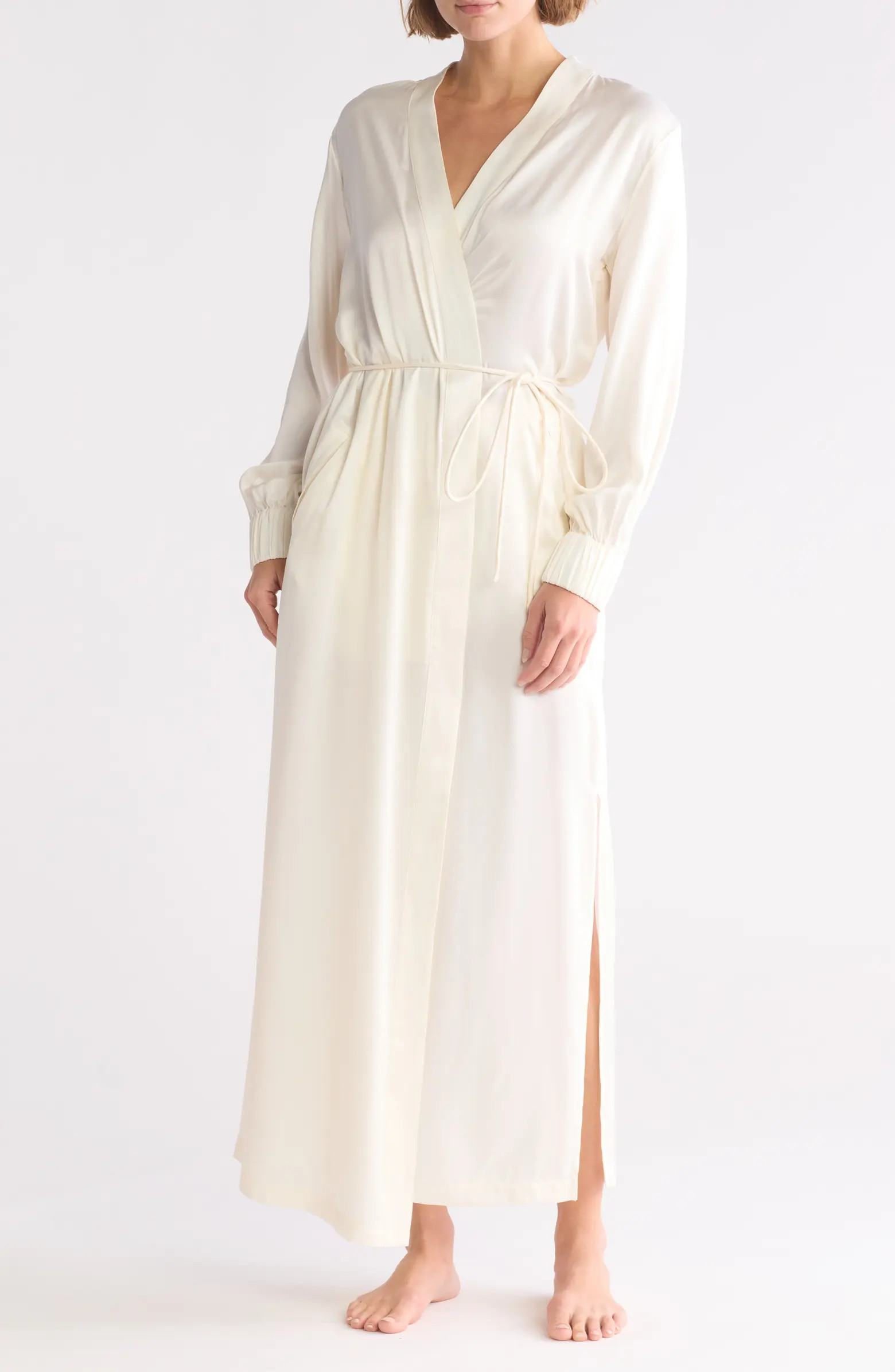 Washable Silk Long Robe | Nordstrom