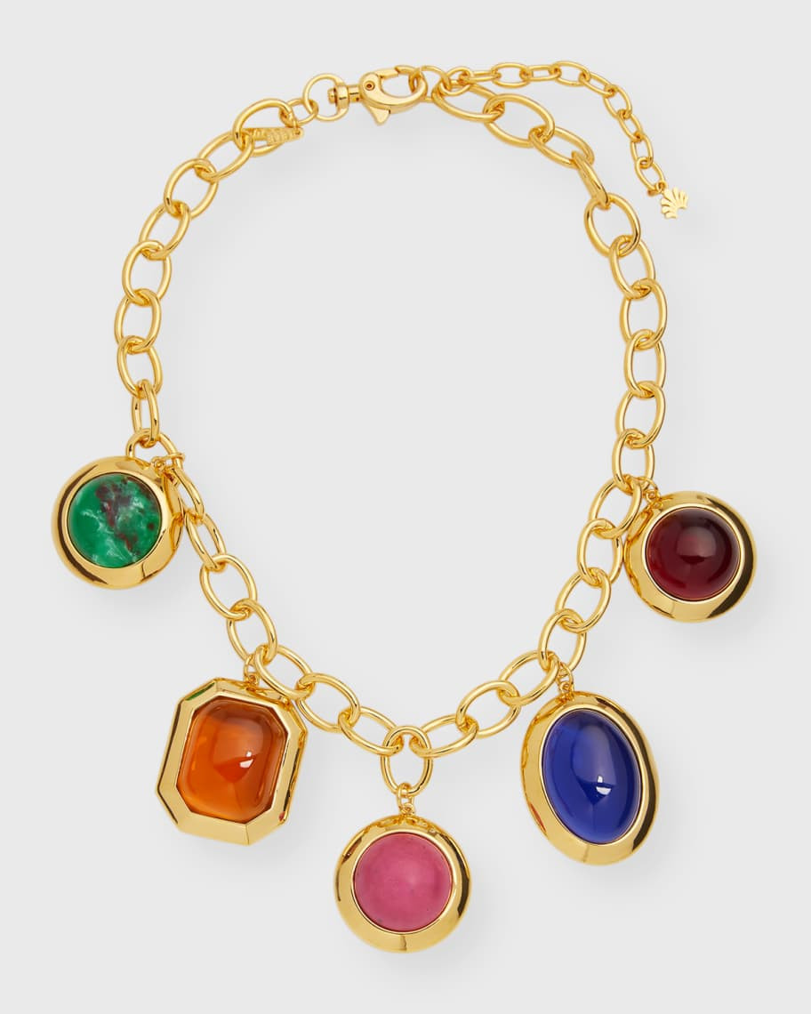 Lele Sadoughi Bezel Jewel Charm Necklace | Neiman Marcus