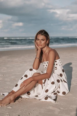 Deenie Maxi Dress - Chocolate Brown Spot | Petal & Pup (US)