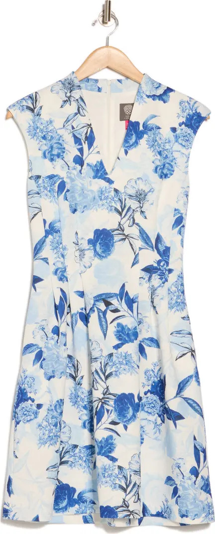 Vince Camuto Floral Scuba Knit Fit & Flare Dress | Nordstromrack | Nordstrom Rack