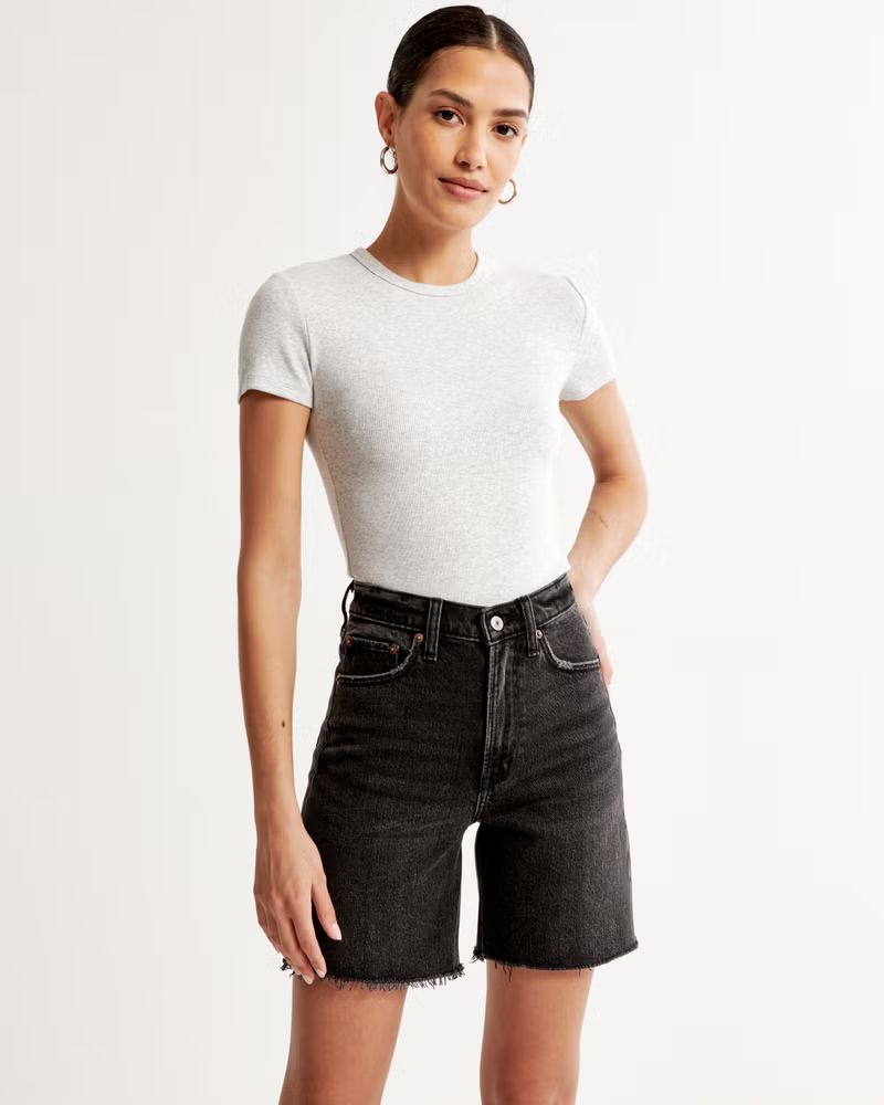 High Rise 7 Inch Dad Short | Abercrombie & Fitch (US)