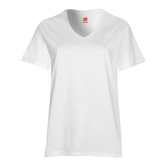 Women's Comfort Soft Short Sleeve V-neck Tee | Walmart (US)