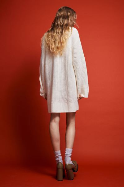Oversized Knit Dress - Cream - Ladies | H&M US | H&M (US + CA)