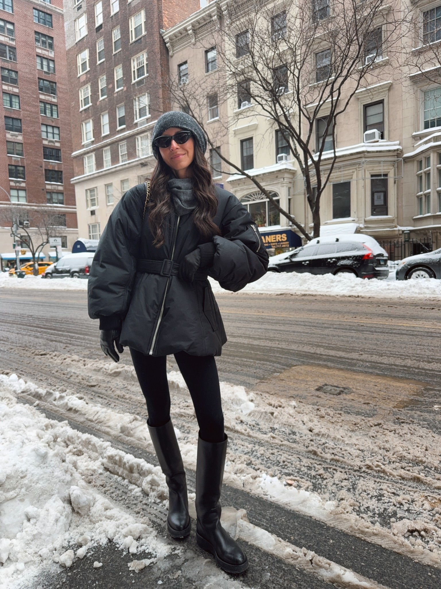 NYC snow day outfit