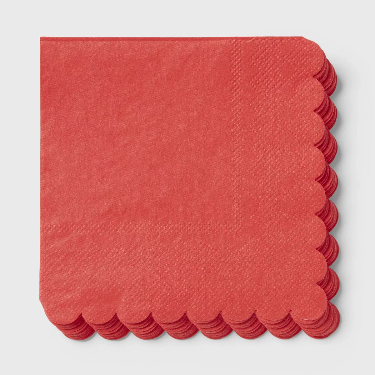 20ct Christmas Red Candy Cane Scalloped Beverage Napkins - Spritz™ | Target