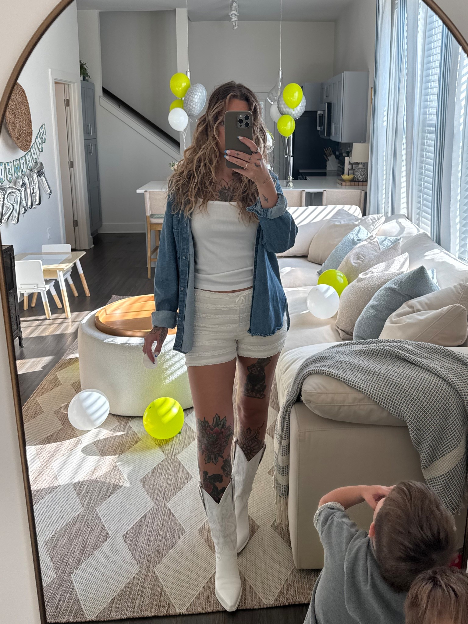 Coastal vibes ☀️🐚
Bloomer shorts are my new obsession!! 

Jeffrey Campbell for the most comfy cowboy boots 

#LTKStyleTip #LTKFestival #LTKShoeCrush