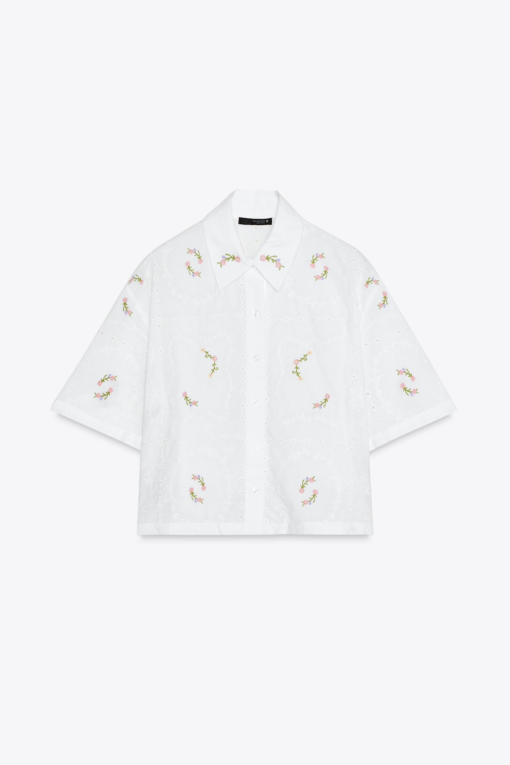 EMBROIDERED FLOWER SHIRT | Zara US