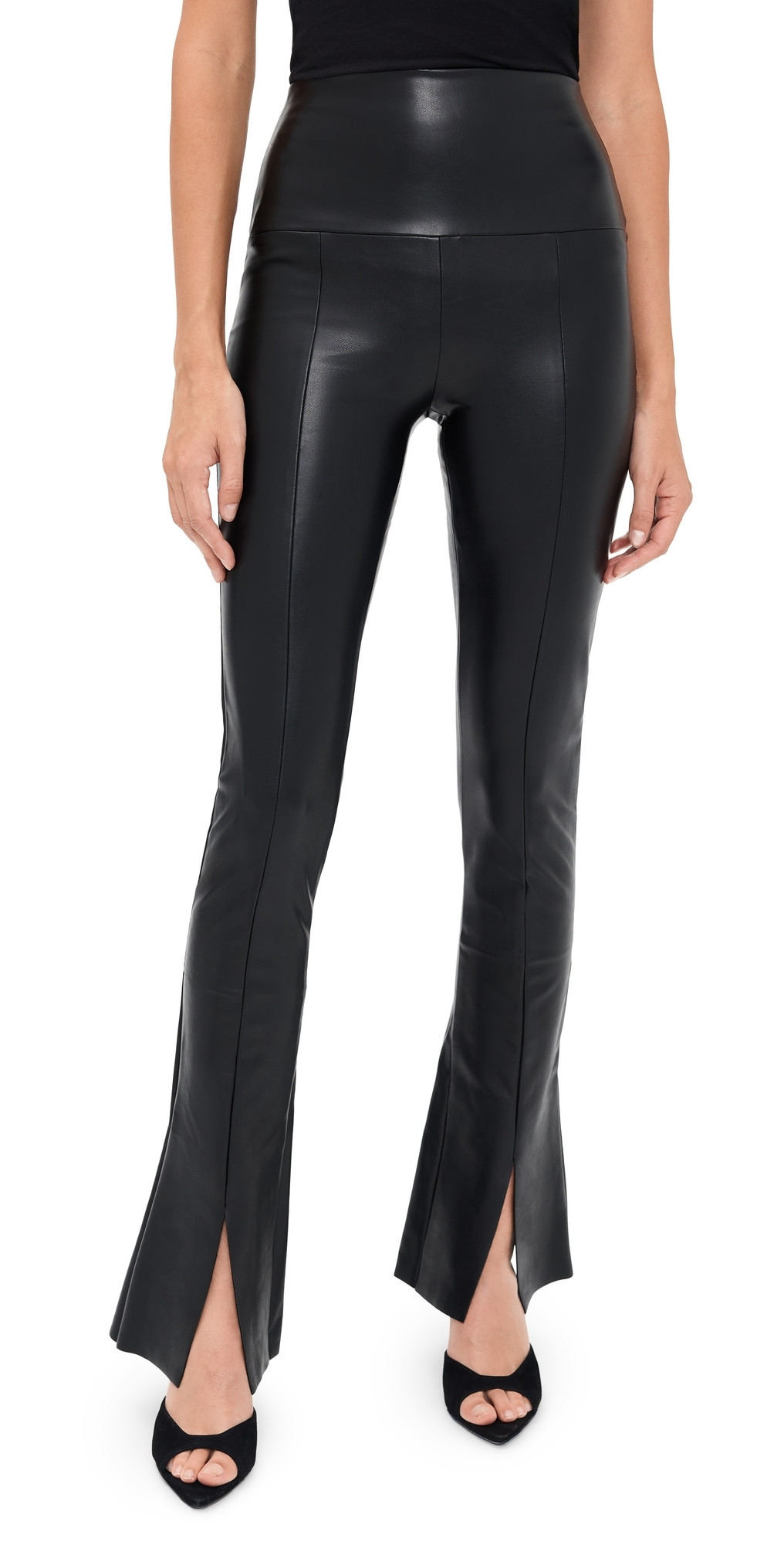 Norma Kamali Spat Faux Leather Leggings Black S | Shopbop