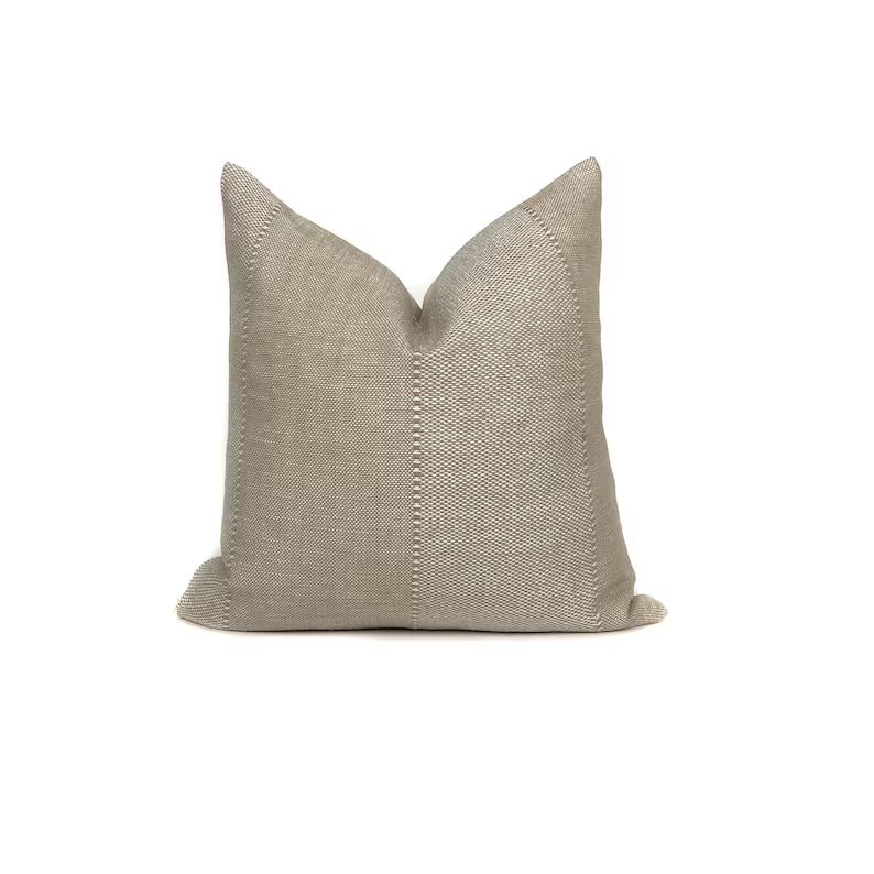 Verona Pillow Cover in Khaki  Neutral Designer Pillow  High | Etsy | Etsy (US)