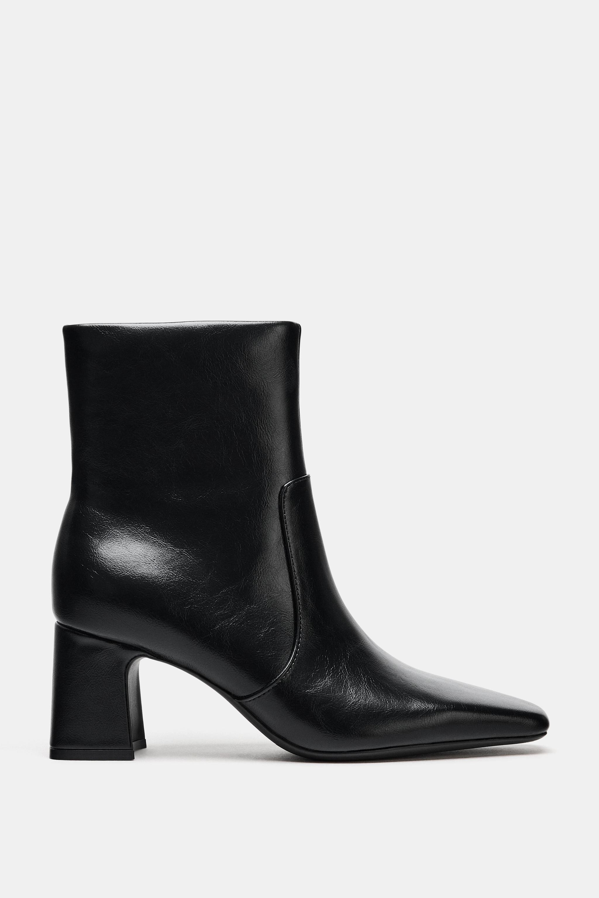 BLOCK HEEL ANKLE BOOTS | Zara UK