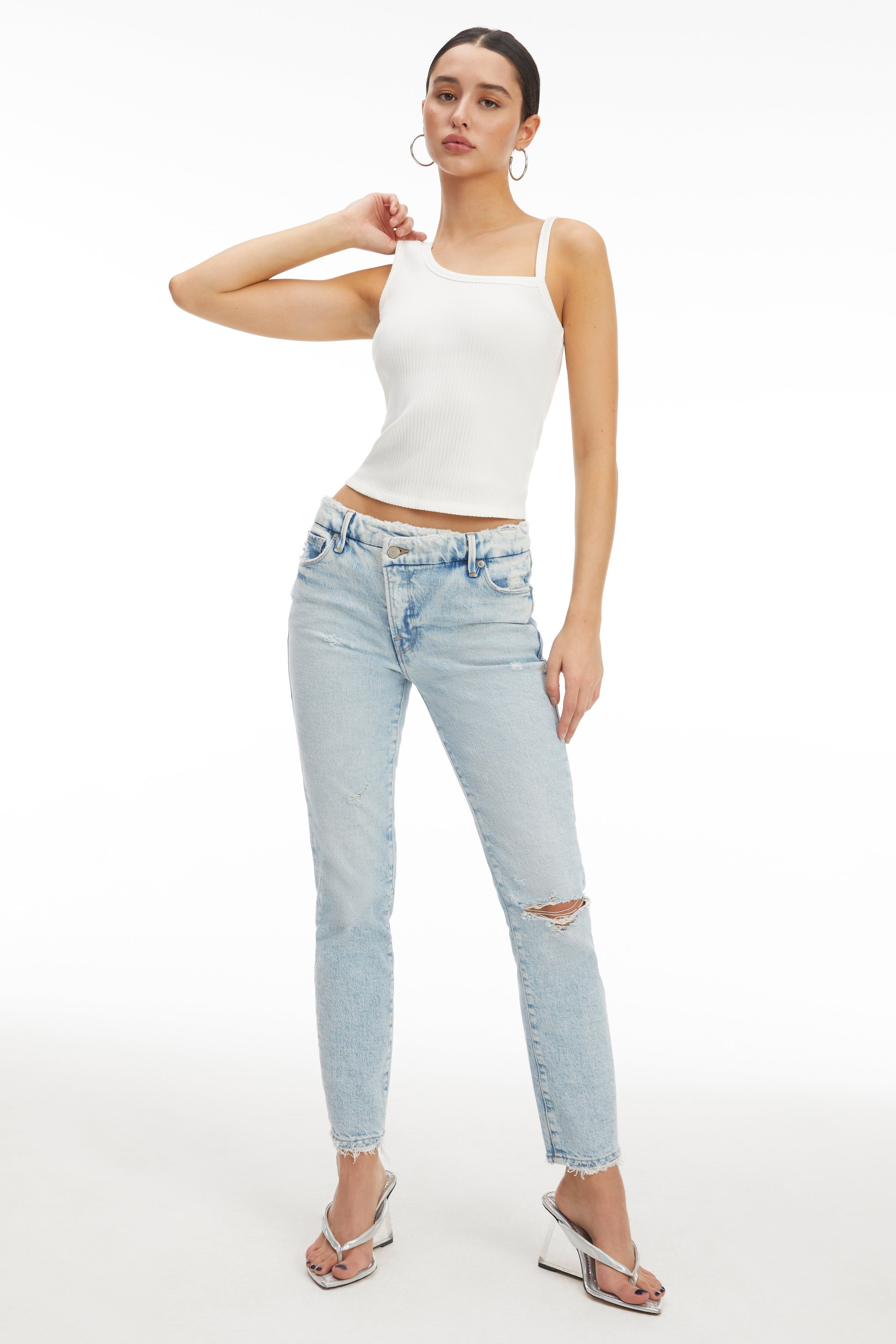 GOOD CLASSIC CROSSOVER WAIST | BLUE681 | Good American