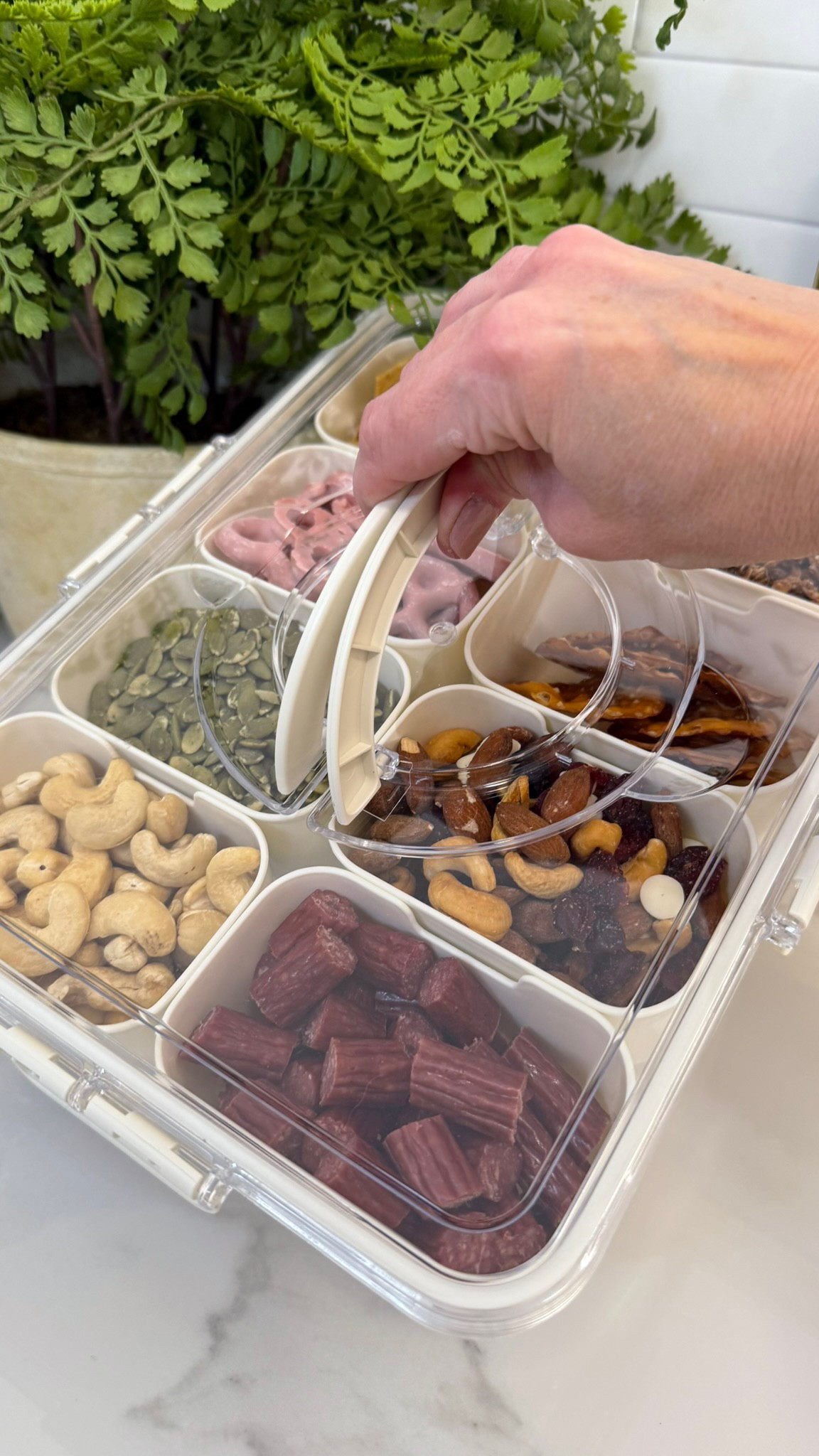 Snack smarter with a snack box!

Say goodbye to boring snacks! This snackle box keeps everything fresh, organized, and ready to grab on the go. Perfect for a busy days, road trips, or just guilt free snacking at home! Who else loves a good snack restock?

#LTKFines #HealthySnacks #MealPrep #AmazonFines #SnackTime#KitchenMustHave #LTKHome.#snacklebox 

#LTKMostLoved #LTKTravel #LTKFamily