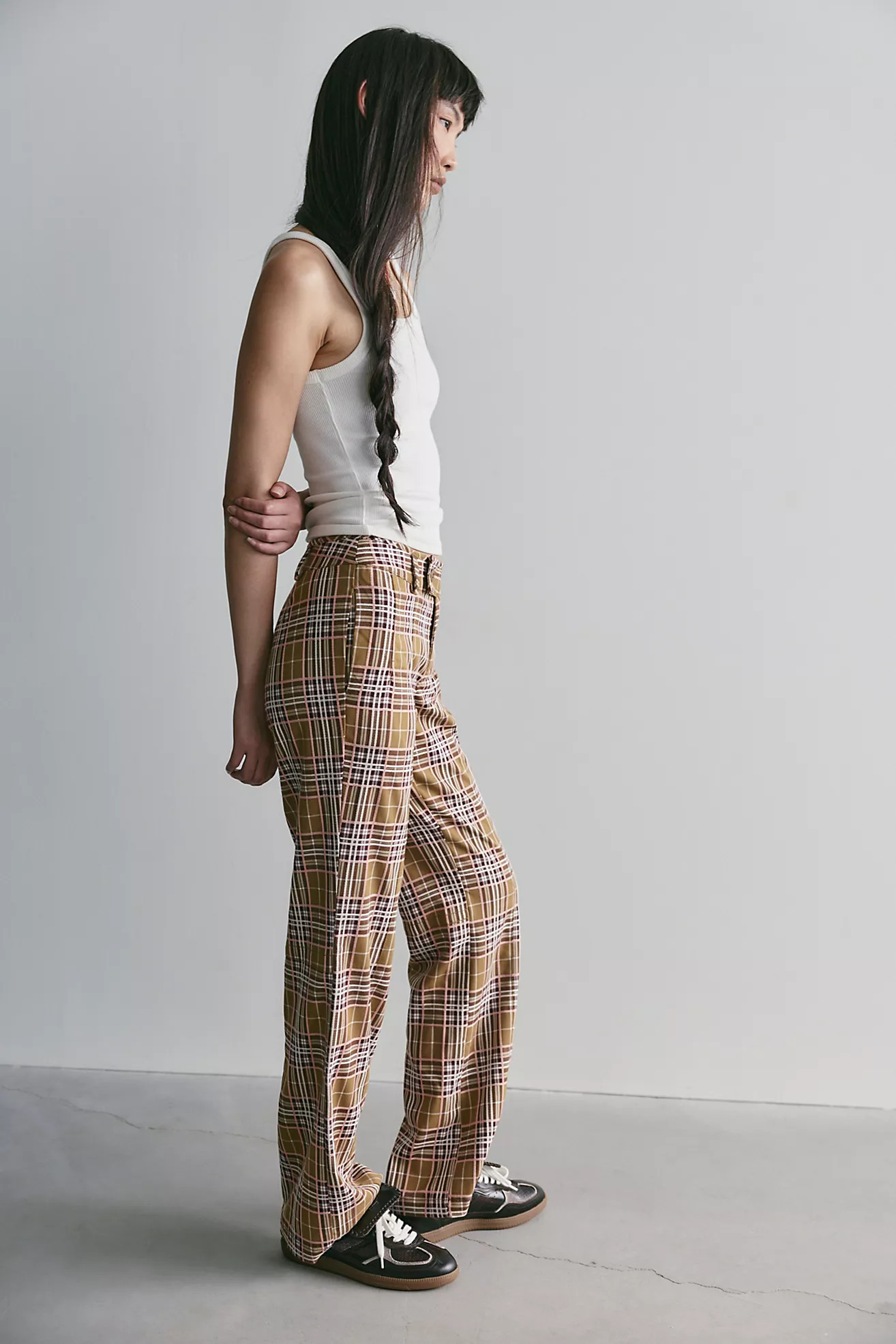 Set On You Slim Yarn-Dye Trousers | Free People (Global - UK&FR Excluded)
