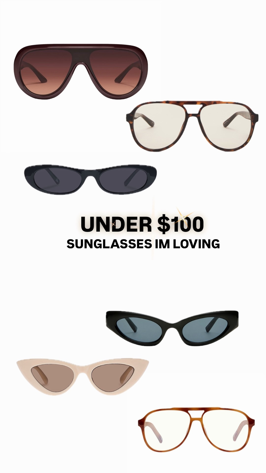 Under $100 sunglasses I’m loving right now ￼

#LTKSwim #LTKTravel #LTKFestival
