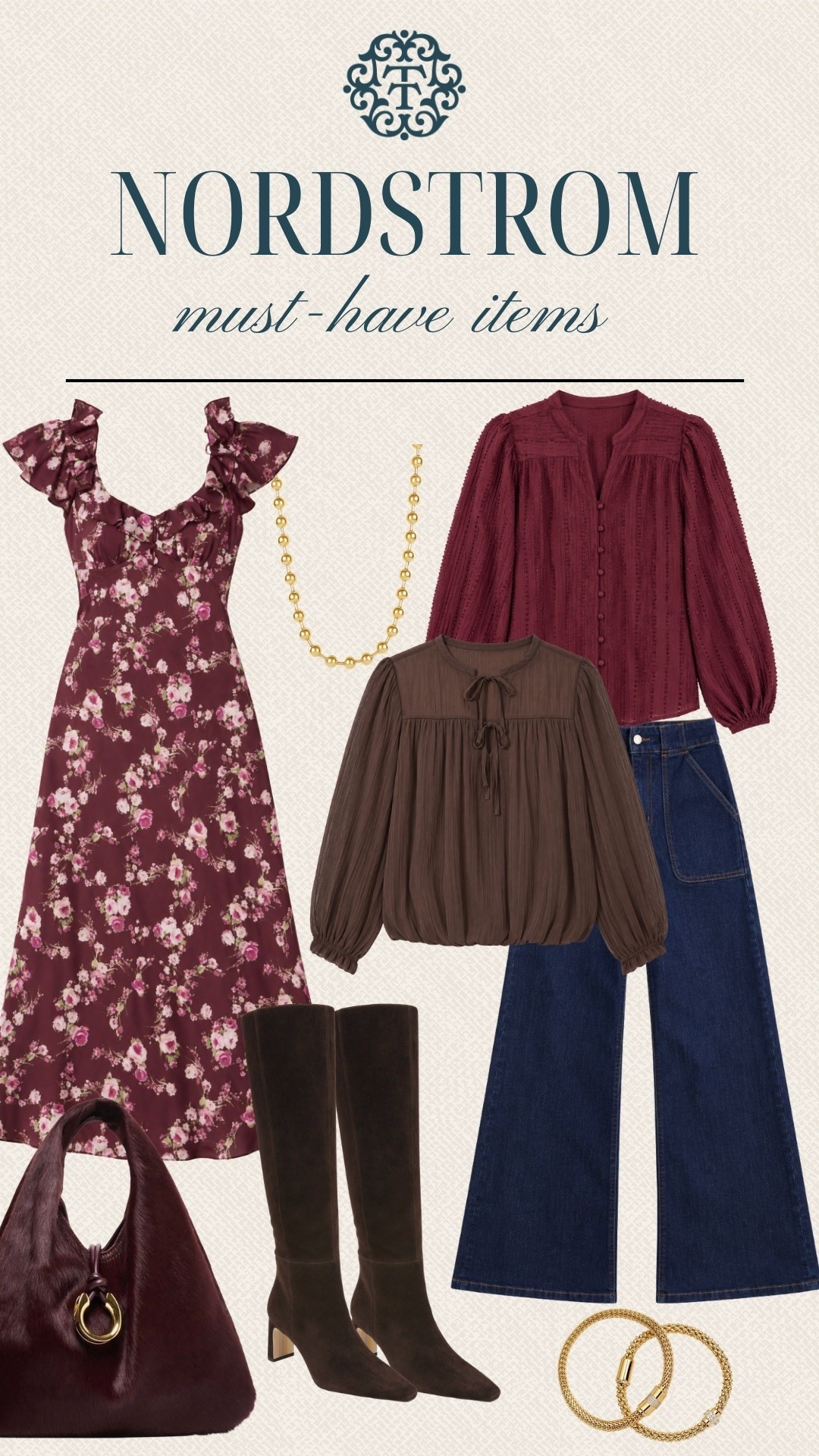 We’re loving these Nordstrom picks for fall, especially the rich burgundy and brown tones. From floral dresses and blouses to boots, denim, and bags, there are so many cute pieces to mix together. These are definitely a few finds we’d be adding to our fall wardrobe!

#LTKSeasonal #LTKOver40 #LTKMidsize
