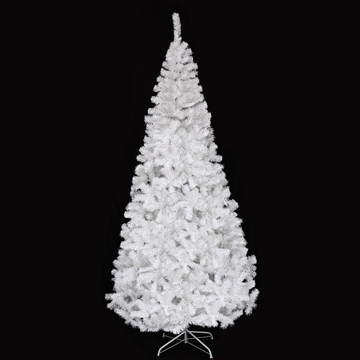 8ft White Artificial PVC Christmas Tree Festive Winter Tree w/ Stand   (Indoor/Outdoor) | Walmart (US)