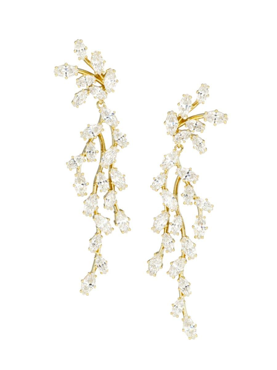 Vow 18K-Gold-Plated & Cubic Zirconia Drop Earrings | Saks Fifth Avenue