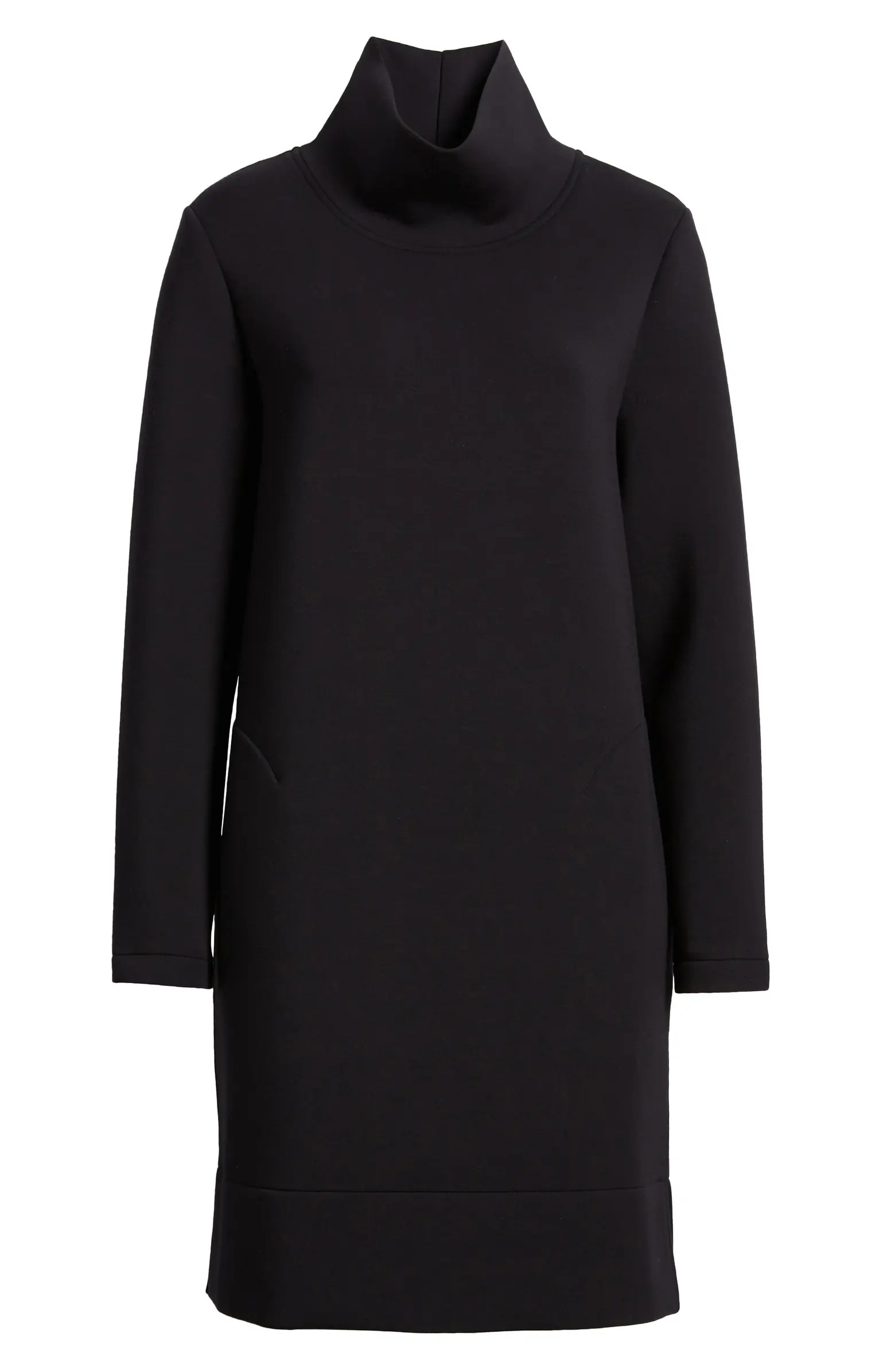 Turtleneck Long Sleeve Scuba Knit Dress | Nordstrom