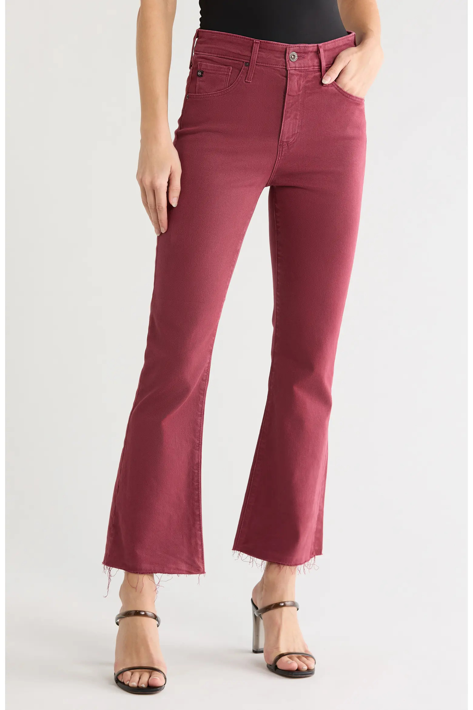 Farrah High Waist Raw Hem Crop Bootcut Jeans (Women) | Nordstromrack | Nordstrom Rack