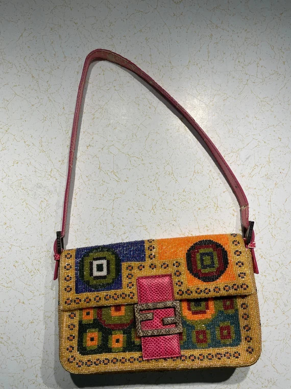Early 90s Vintage Fendi Beaded Handbag | Etsy (US)