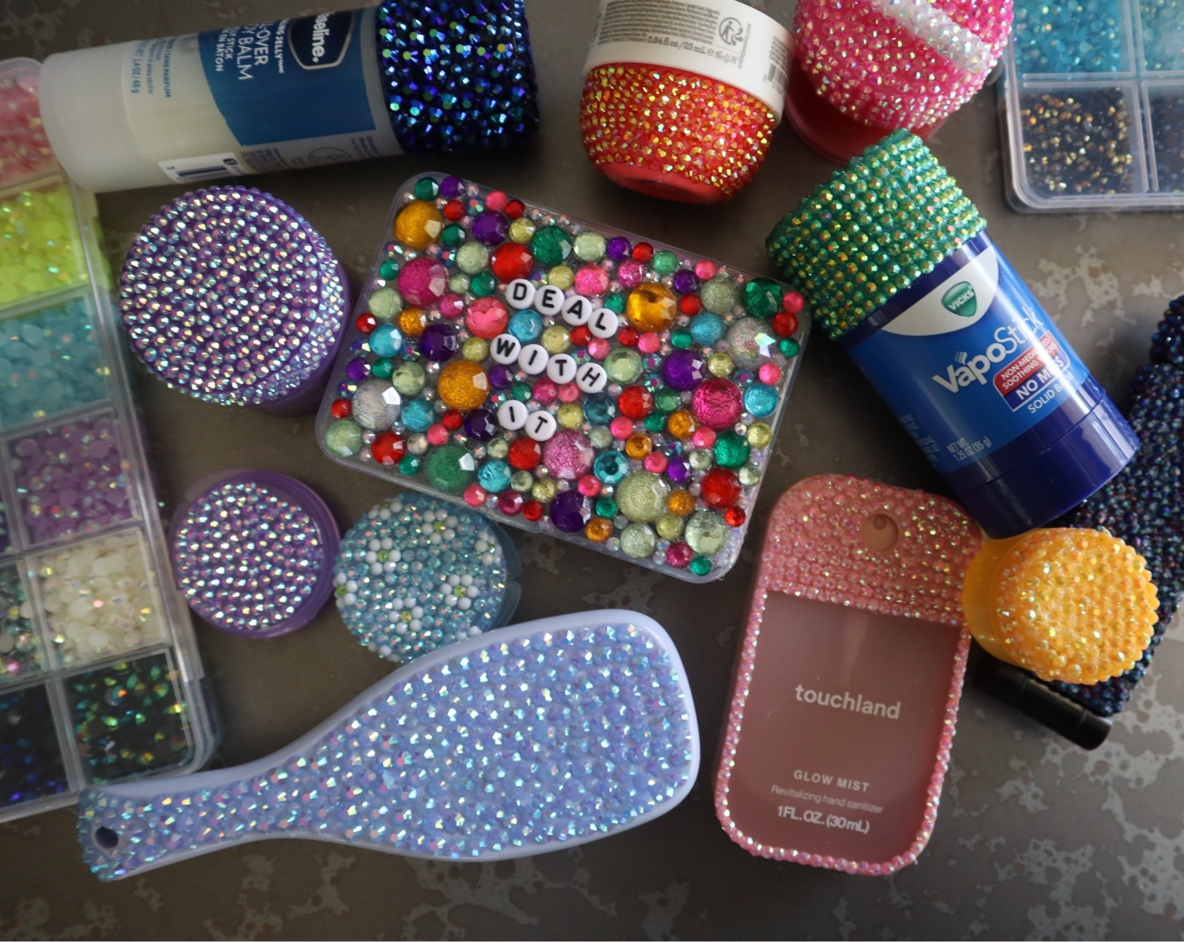 Everything you need to add a little (or a lot!) of whimsy to your favorite things ;) more details on the process here: 

https://www.momfessionals.com/2026/06/bedazzling.html?m=1