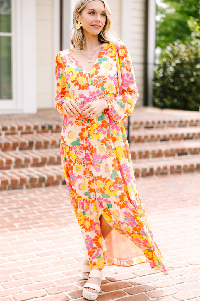 See You Then Yellow Floral Maxi Dress | The Mint Julep Boutique