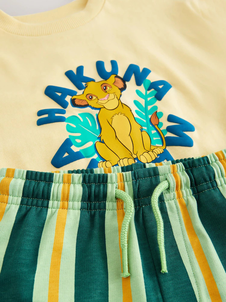 Yellow Lion King Short Sleeve T-Shirt & Shorts Set (6mths-8yrs) | Next US
