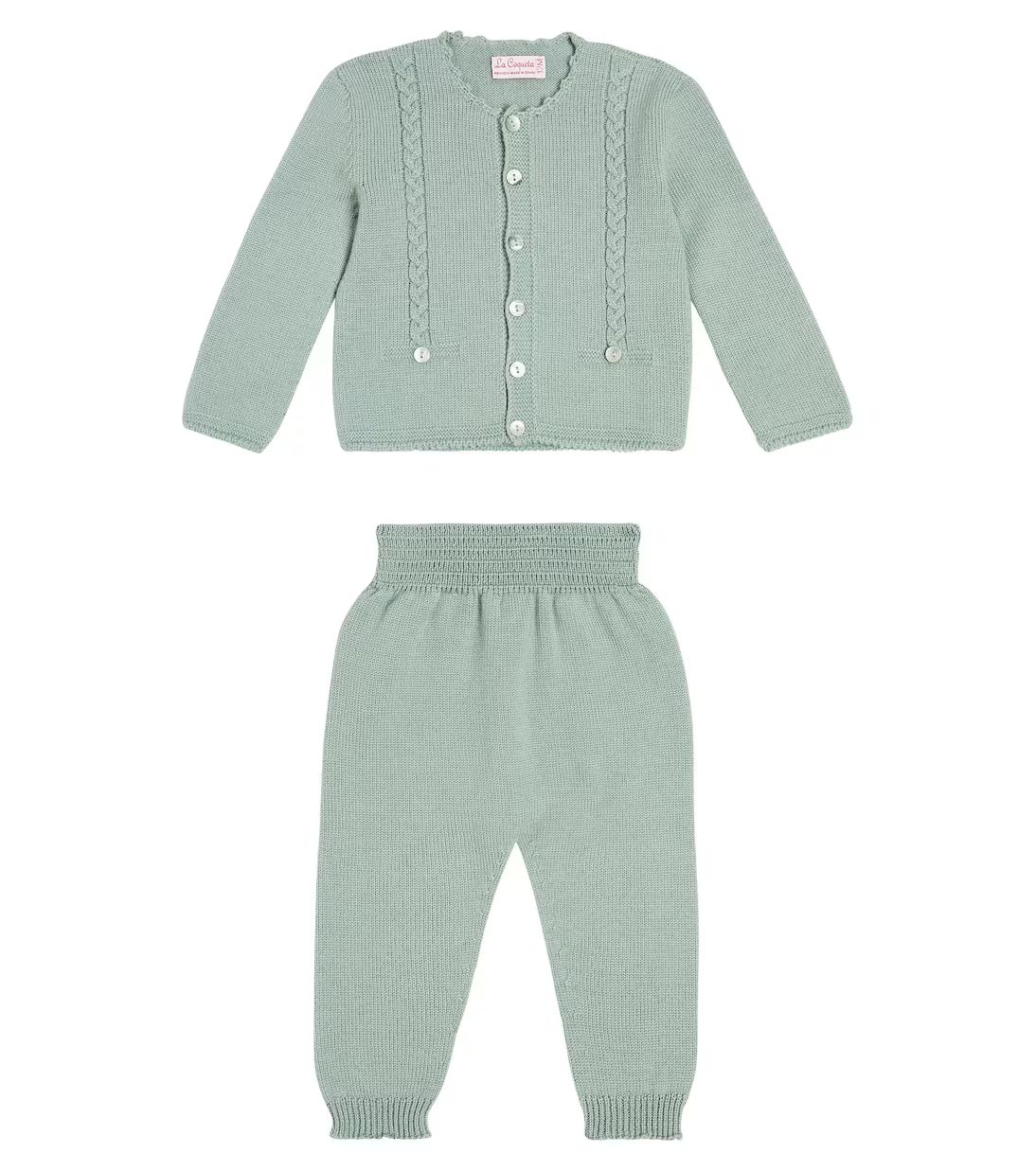 Baby Zas wool cardigan and pants set | Mytheresa (US/CA)