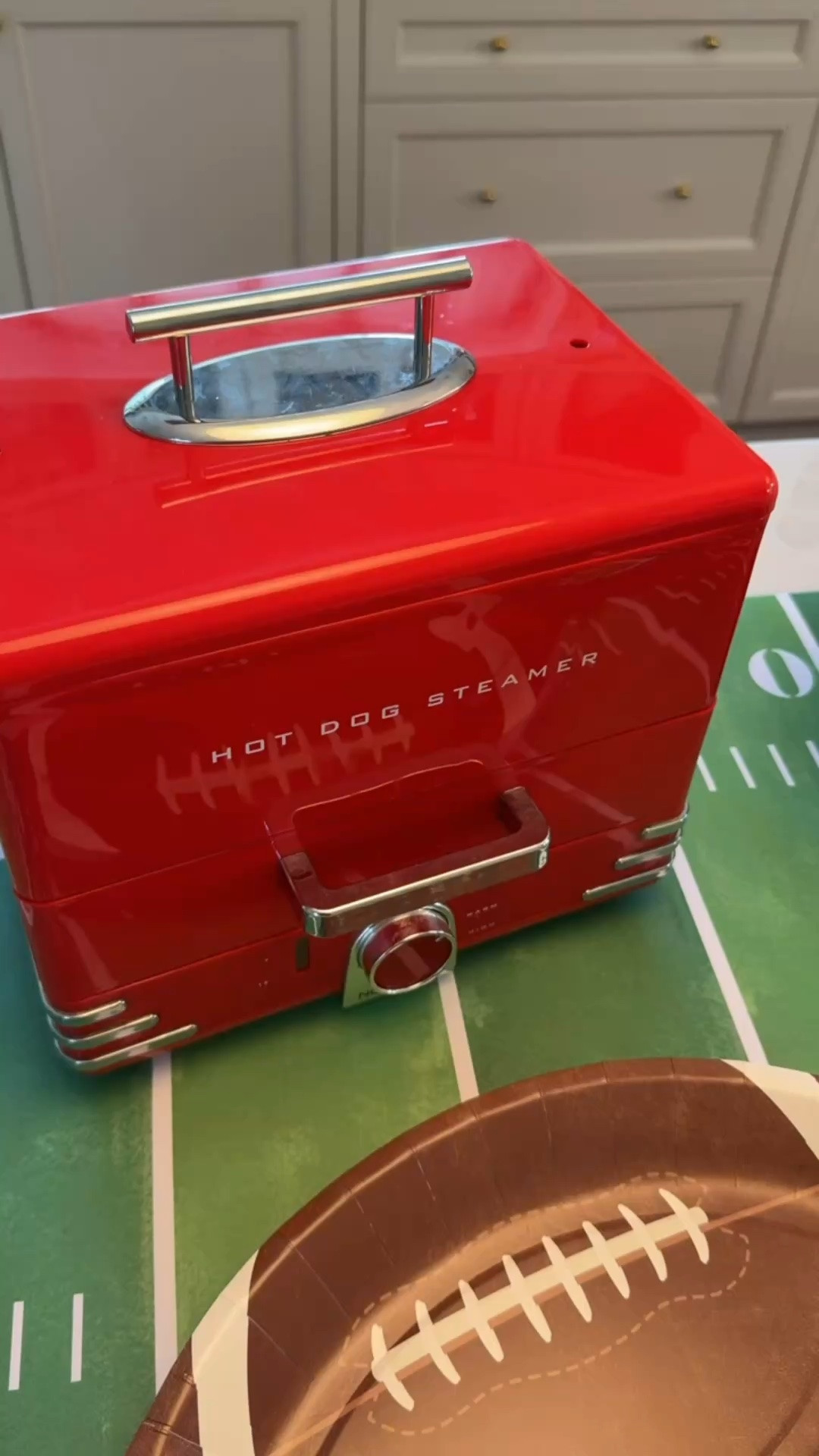 Yall how cute is this hot dog steamer for hosting game days at home?! Im
Obsessed. We love to grill our hot dogs and brush sweet baby rays bbq sauce on them 🧑‍🍳 then keep them in here for warming and steaming buns! 🙌🏼 

#GameDay #TheSouthernSource #Tailgating

#LTKstorytime #LTKSeasonal #LTKdayinmylife