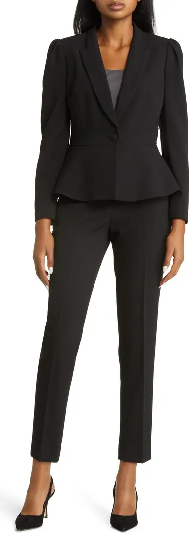 Peplum Blazer & Tapered Pants Set | Nordstrom