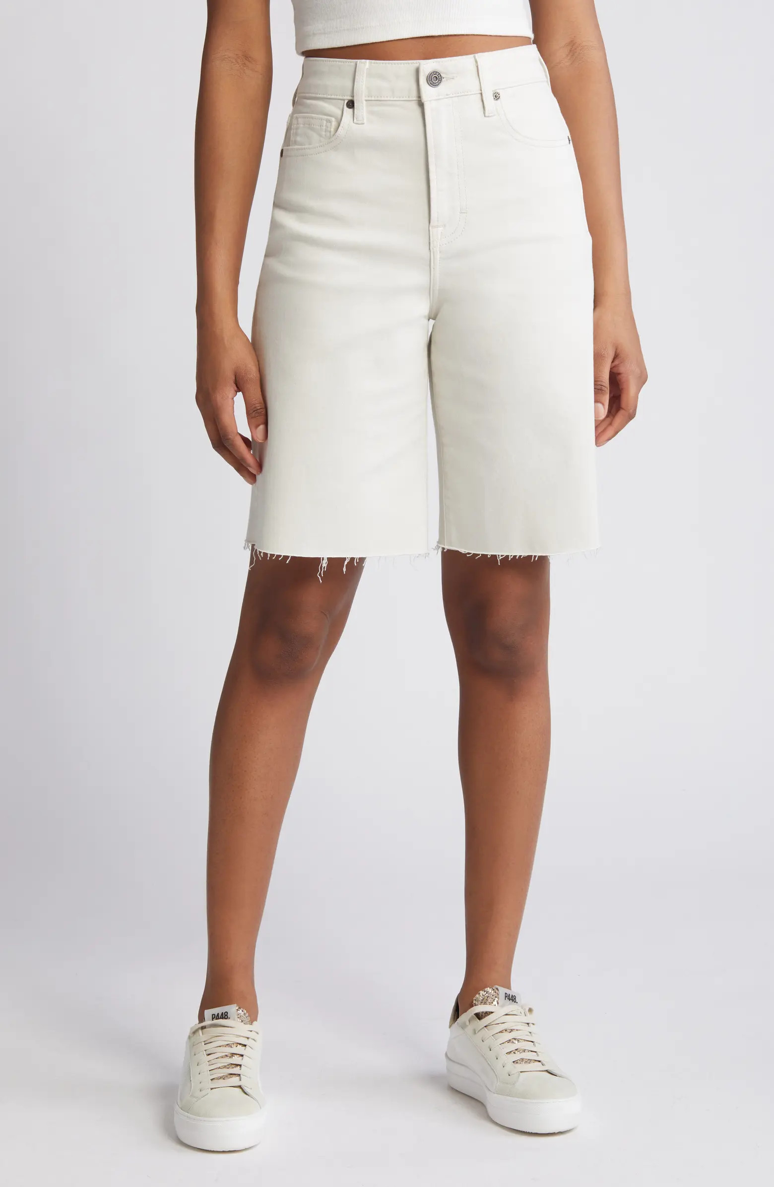 High Waist Bermuda Denim Shorts | Nordstrom