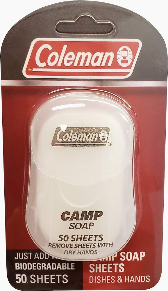Coleman Camp Soap Sheets, Travel Soap Sheets - 50 count | Amazon (US)