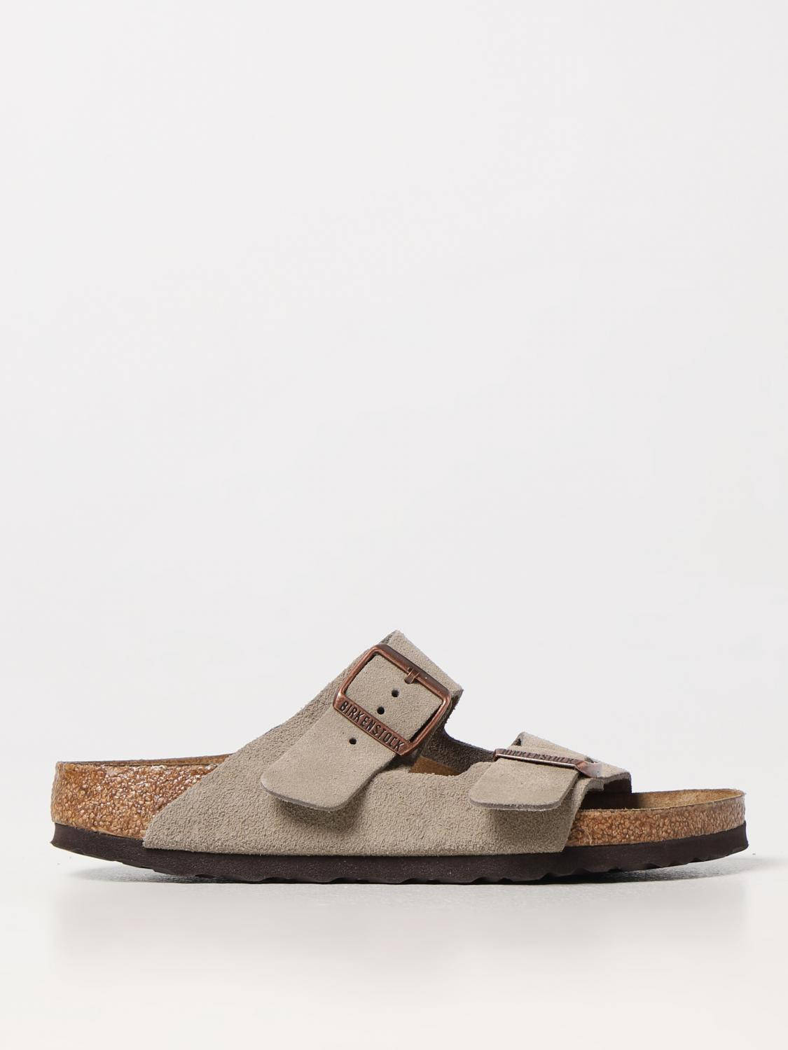 Flat Sandals BIRKENSTOCK Woman colour Dove Grey | Giglio.com - Global Italian fashion boutique