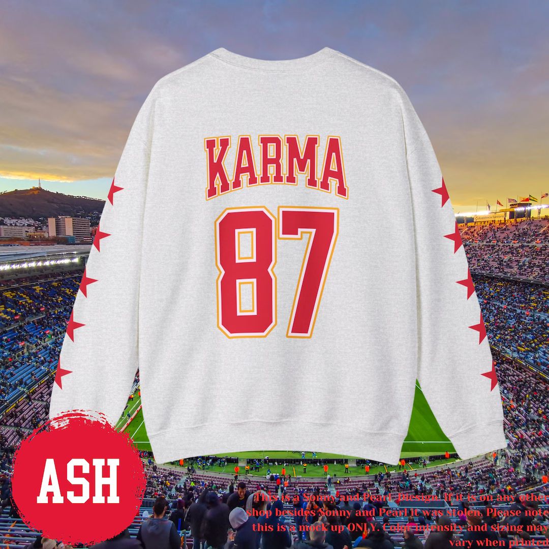 Viral Karma Sweatshirt Karma is the Guy on the Chiefs Shirt Karma 87 KC Football Kansas City Swea... | Etsy (US)
