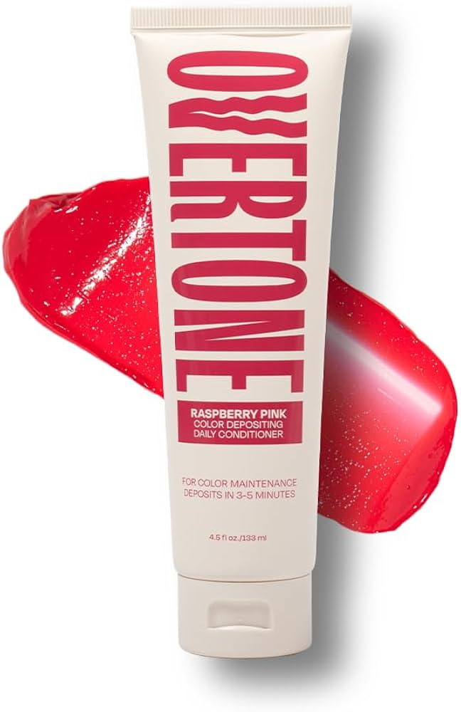 Overtone Daily Color Depositing Conditioner for Hair, Raspberry Pink: Temporary Pigment with Shea... | Amazon (US)