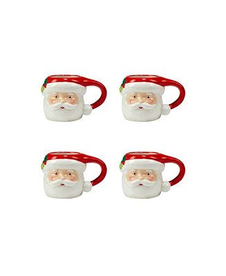 Certified International Holiday Magic Santa 4 Piece 3D Mug Set & Reviews - Dinnerware - Dining - ... | Macys (US)