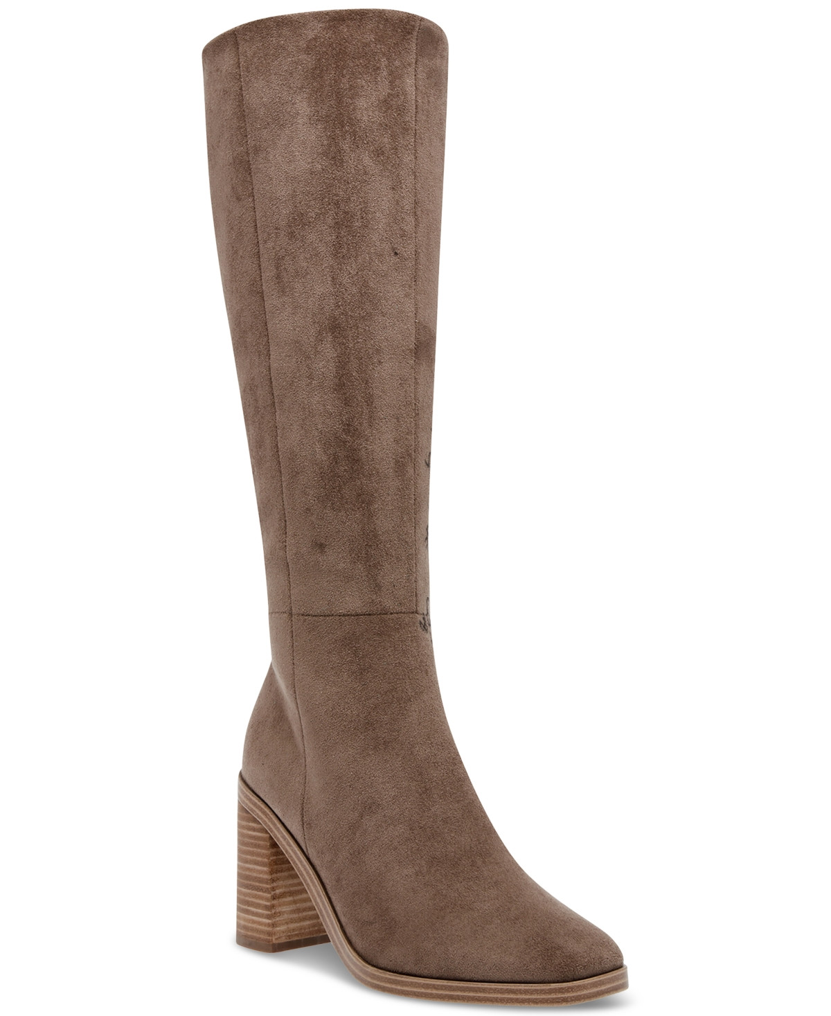 Dv Dolce Vita Women's Flapper Knee-High Block-Heel Dress Boots - Mushroom Suede | Macy's