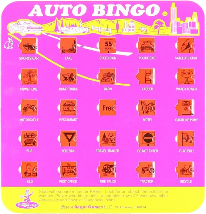 Regal Games The Original Travel Bingo Game Card | Amazon (US)