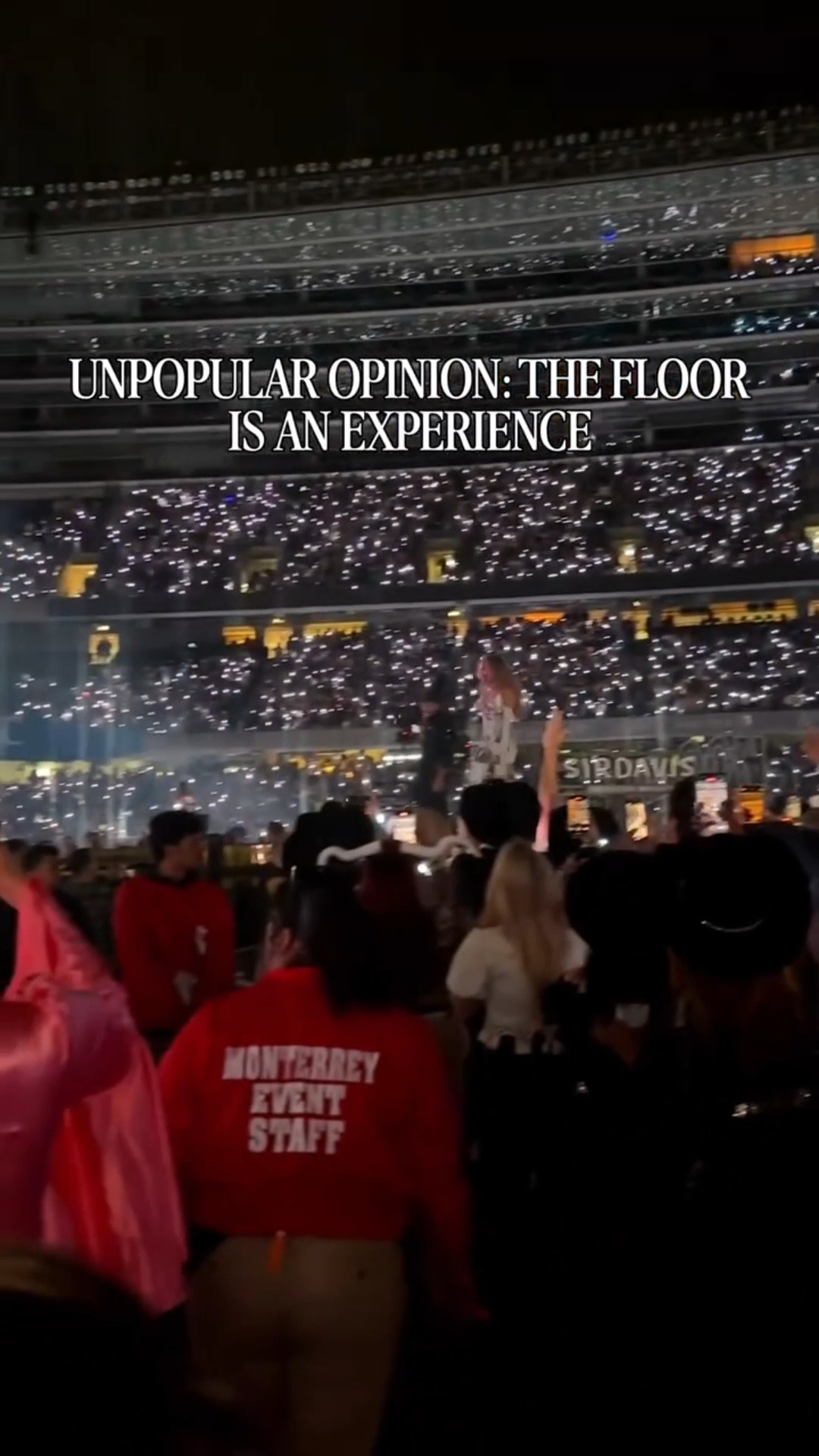 The floor is for the emotionally invested. 

#cowboycartertour #floorseats #concerts