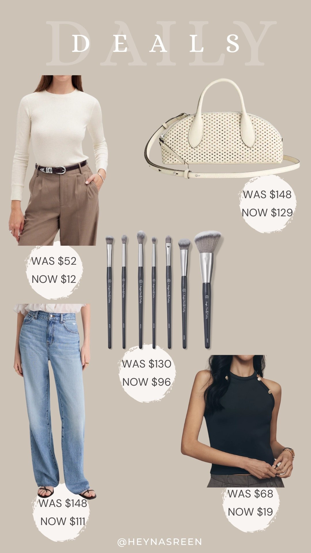 Daily deals on Madewell top, Madewell bag, BK Beauty brush set, Anthropologie top, Madewell jeans 