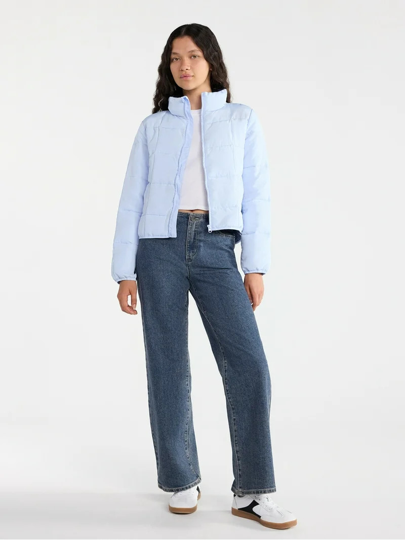 No Boundaries Packable Puffer Jacket, Women's and Women's Plus Sizes XS-4X | Walmart (US)