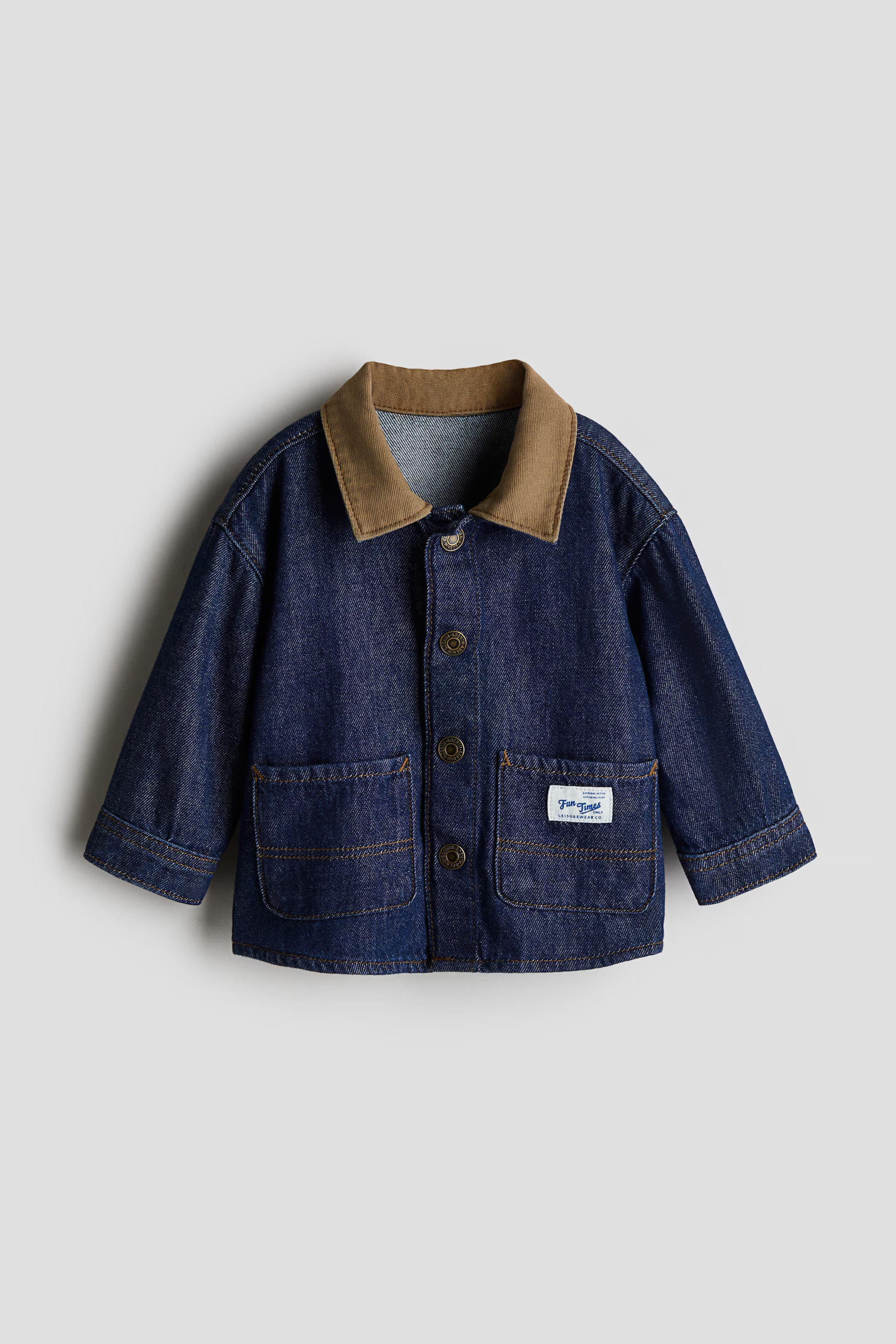 Surchemise en denim brut - Bleu denim foncé - ENFANT | H&M FR | H&M (FR, IT, ES, PT, BE)
