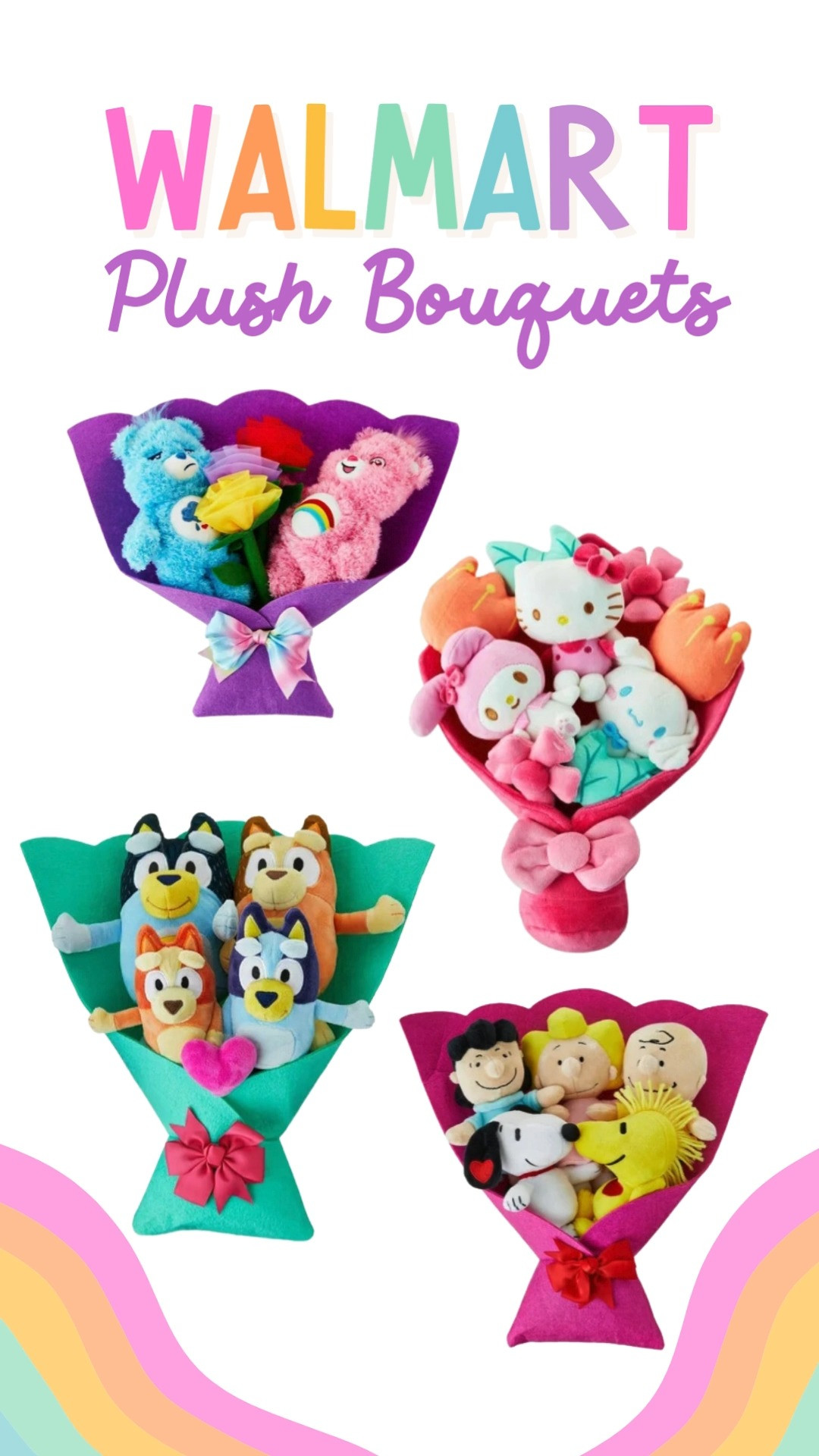 Valentine's is just around the corner! These adorable plush bouquets make the perfect Valentine's gift, featuring cute characters from popular franchises. Grab your special someone's favorite characters! 

Valentine's gifts, gift ideas, Walmart finds, plushies 

 

#LTKGiftGuide #LTKSeasonal #LTKFindsUnder50
