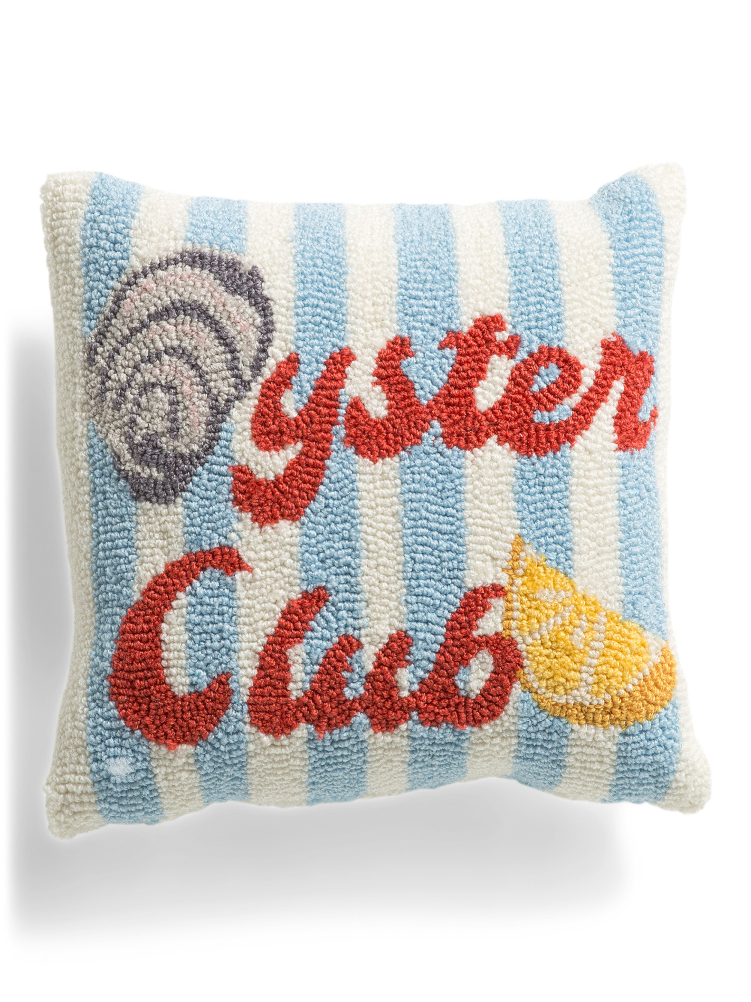 14x14 Oyster Club Hook Pillow | TJ Maxx