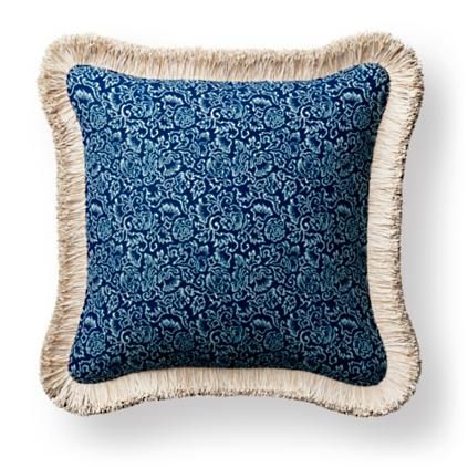 Manderly Fringed Indoor/Outdoor Pillow | Frontgate