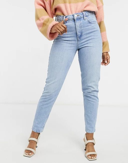 Topshop Mom jeans in bleach wash | ASOS (Global)